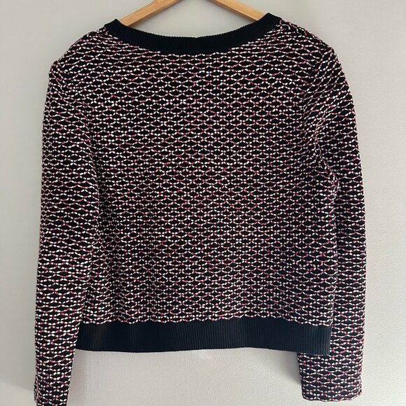 St. John Knits Regatta Caviar Tweed Knit Cardigan Jacket Wool Blend - XL - Picture 7 of 7